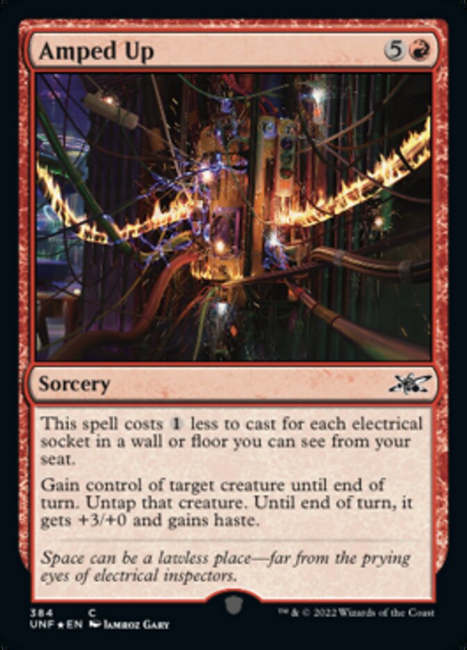 Amped Up (Galaxy Foil) (UNF-384) - Unfinity Foil