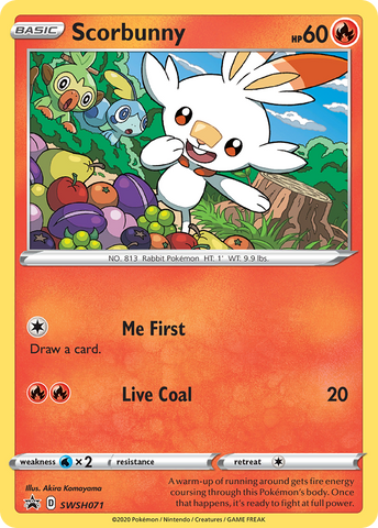 Scorbunny - SWSH071 SWSH071/307 - SWSH Sword & Shield Promo Cards Holofoil