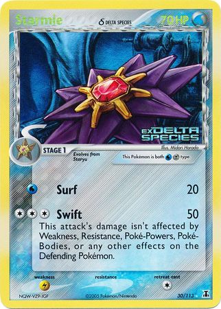 Starmie - 030/113 (Delta Species) 30/113 - Delta Species Reverse Holofoil