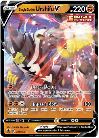 Single Strike Urshifu V 85/163 - SWSH05 Battle Styles Holofoil