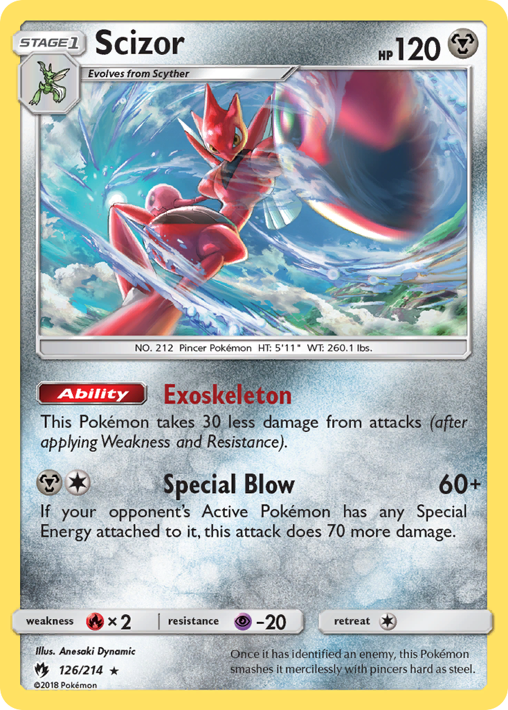 Scizor/214 - SM  Lost Thunder Holofoil