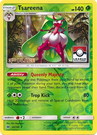 Tsareena - 20/149 (League Challenge) [3rd Place] - League & Championship Cards Reverse Holofoil
