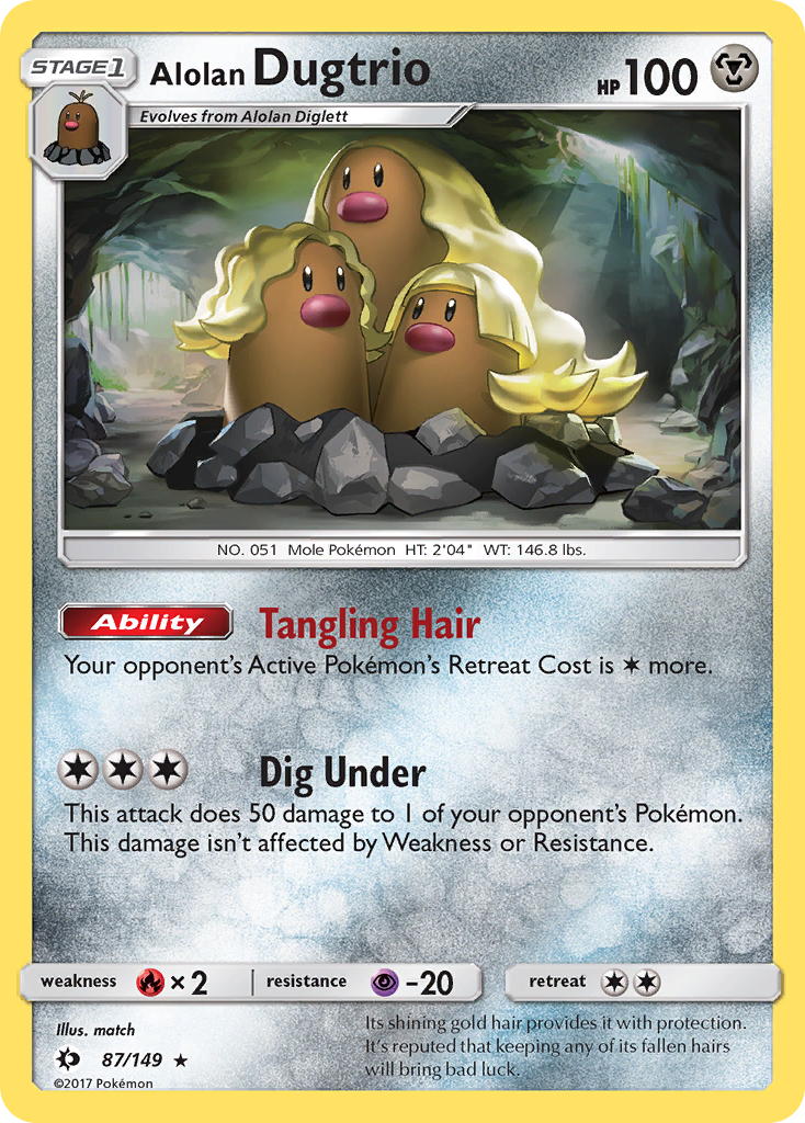 Alolan Dugtrio 87/149 - SM Base Set Holofoil