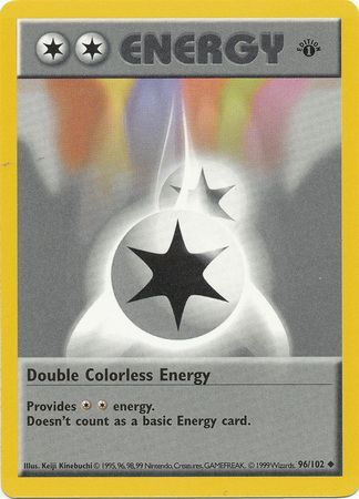 Double Colorless Energy - 96/102 - 1st Edition Base Set Shadowless - Uncommon