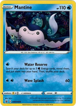 Mantine - SWSH026 SWSH026/307 - SWSH Sword & Shield Promo Cards Holofoil