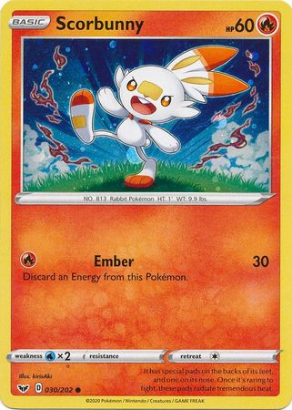 Scorbunny - 030/202 (Cosmos Holo) 30 - Blister Exclusives Holofoil