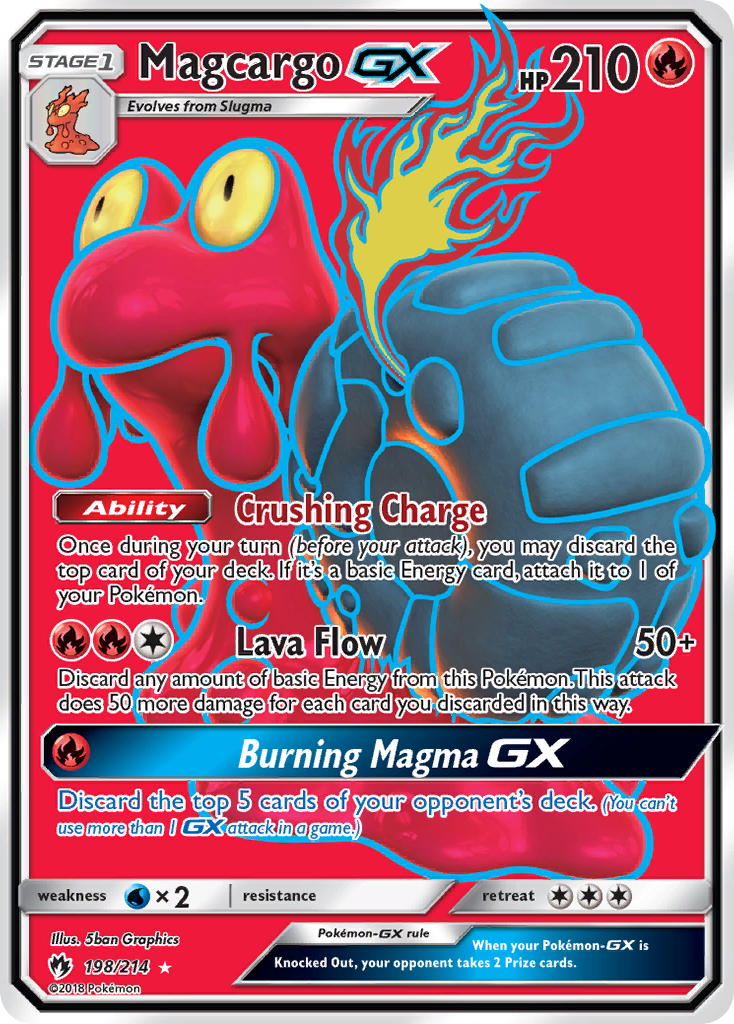 Magcargo GX (Full Art)/214 - SM  Lost Thunder Holofoil