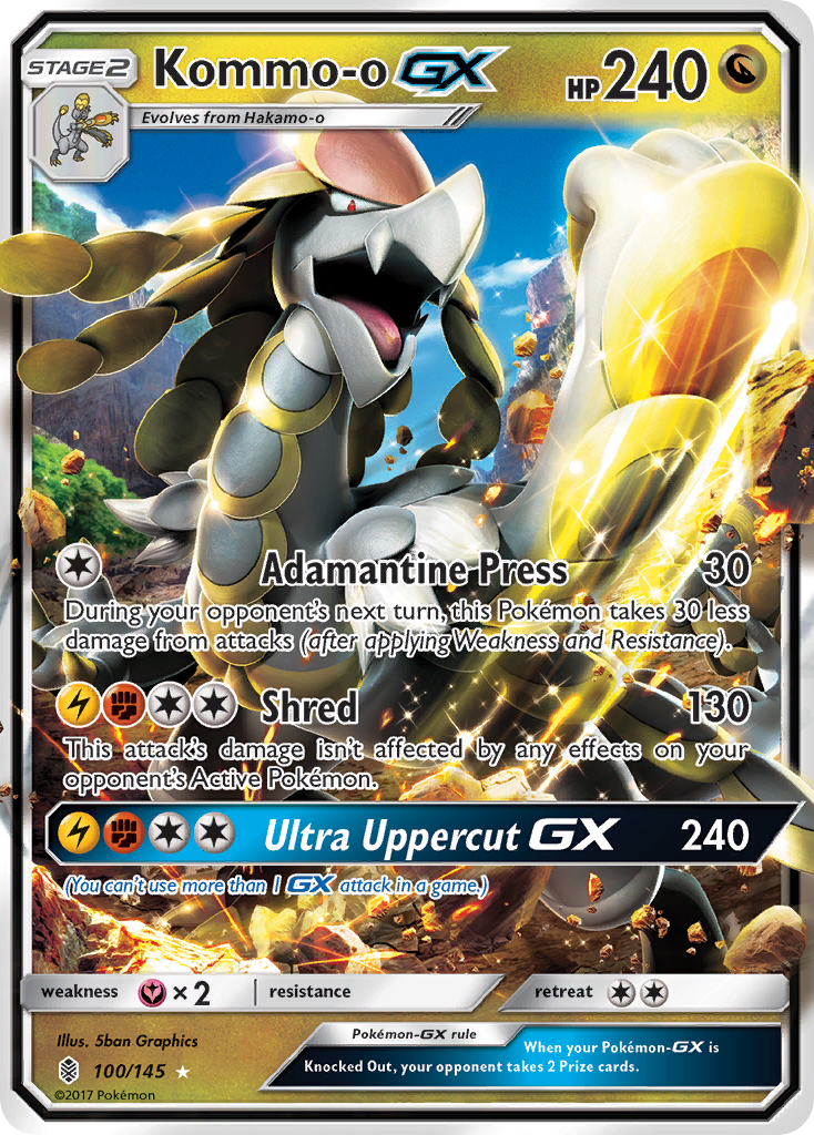 Kommo-o GX 100/145 - SM  Guardians Rising Holofoil