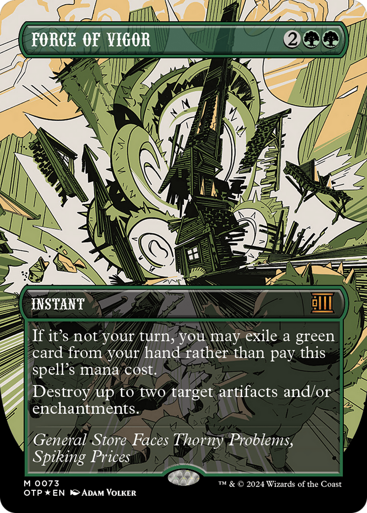 Force of Vigor (Textured Foil) (OTP-073) - Breaking News (Borderless) Foil