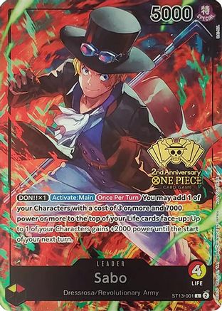 Sabo (2nd Anniversary Tournament) (ST13-001) - One Piece Promotion Cards