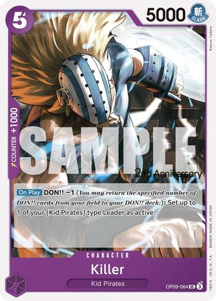 Killer (OP09-064) - Emperors in the New World: 2nd Anniversary Tournament Cards