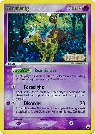 Girafarig/92 - Legend Maker Reverse Holofoil