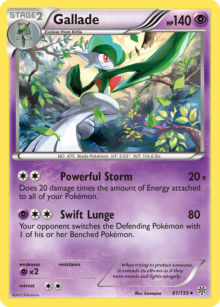 Gallade/135 - Plasma Storm Holofoil