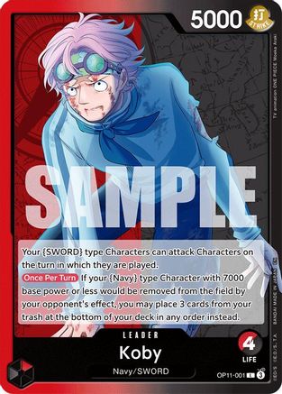 Koby (001) (OP11-001) - A Fist of Divine Speed