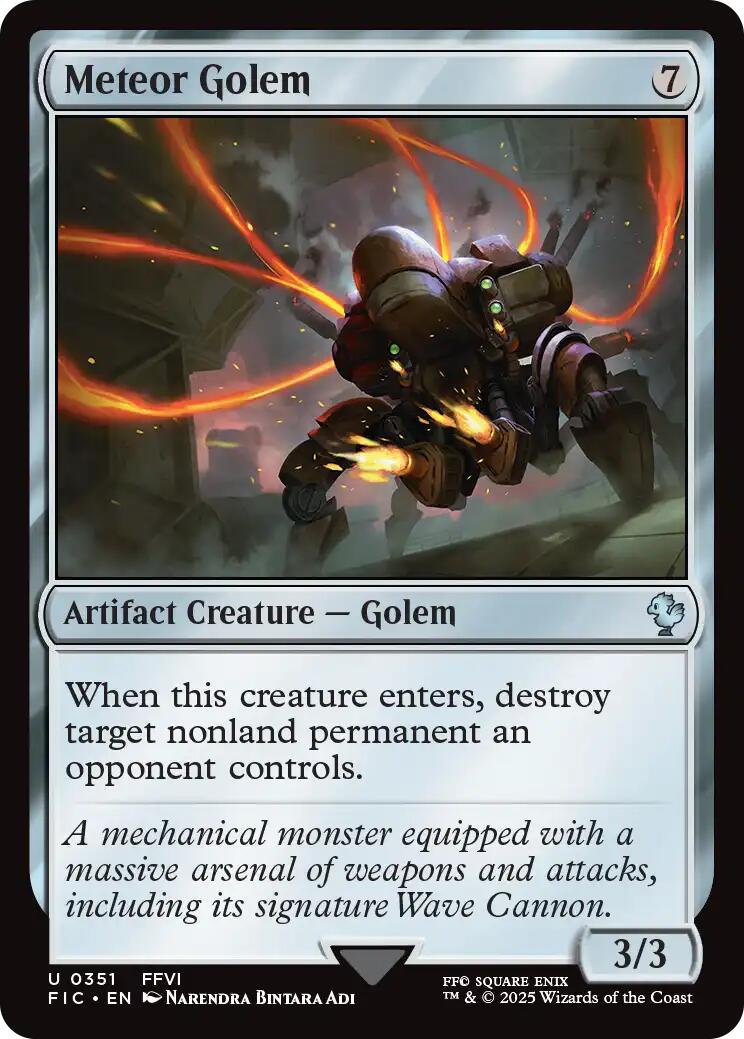 Meteor Golem (Surge Foil) [FINAL FANTASY Commander]