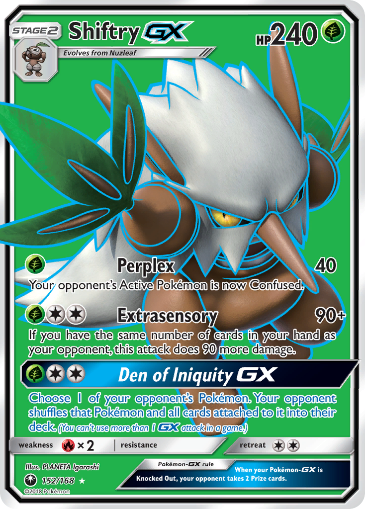 Shiftry GX (Full Art)/168 - SM  Celestial Storm Holofoil