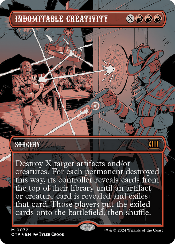 Indomitable Creativity (Textured Foil) (OTP-072) - Breaking News (Borderless) Foil