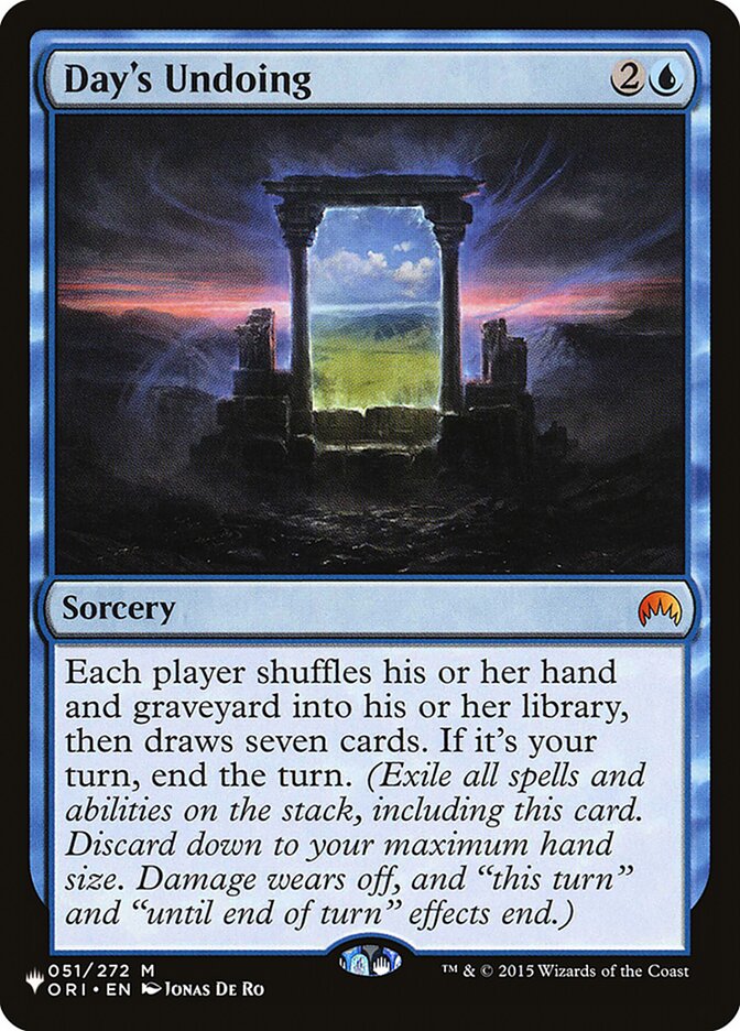 Day's Undoing (LIST-051/272) - The List