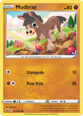 Mudbray 105/202 - SWSH01 Sword & Shield Base Set