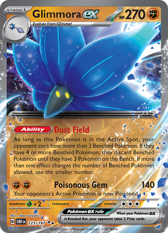 Glimmora ex 123 - SV03 Obsidian Flames Holofoil