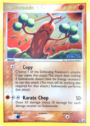Sudowoodo/115 - Unseen Forces Reverse Holofoil