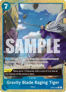 Gravity Blade Raging Tiger (Alternate Art) (OP06-058) - Premium Booster -The Best- Vol. 2 Foil