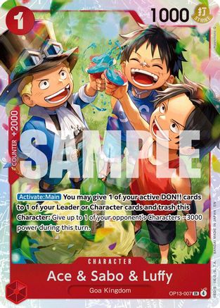 Ace & Sabo & Luffy (OP13-007) - Carrying On His Will Foil