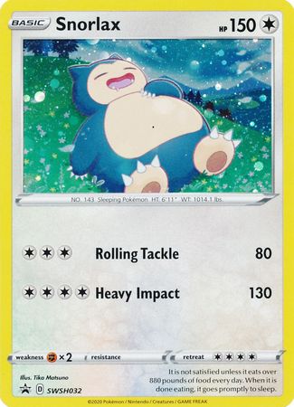 Snorlax - SWSH032/307 - SWSH Sword & Shield Promo Cards Holofoil