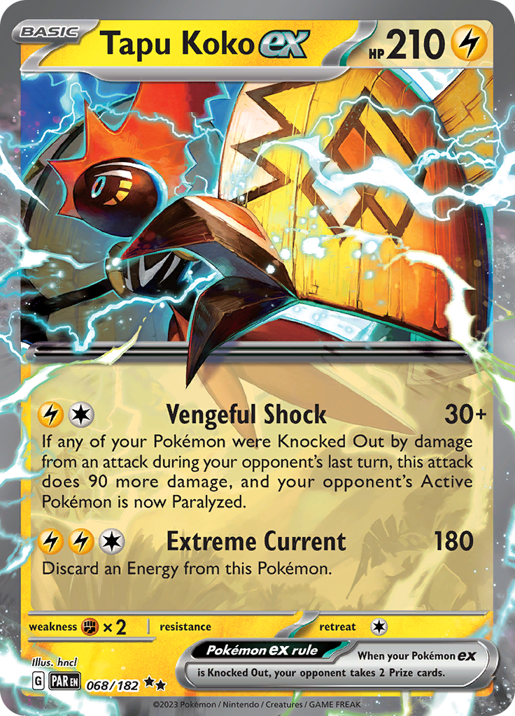 Tapu Koko ex - 068/182 68 - SV04 Paradox Rift Holofoil