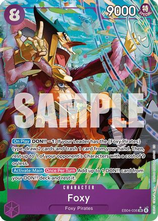 Foxy (Alternate Art) (EB04-036) - The Azure Sea's Seven Foil