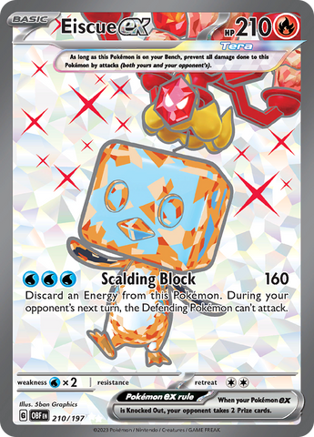 Eiscue ex - 210/197 210 - SV03 Obsidian Flames Holofoil