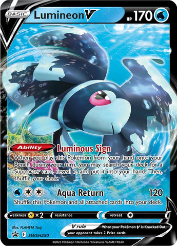 Lumineon V - SWSH250 SWSH250/307 - SWSH Sword & Shield Promo Cards Holofoil