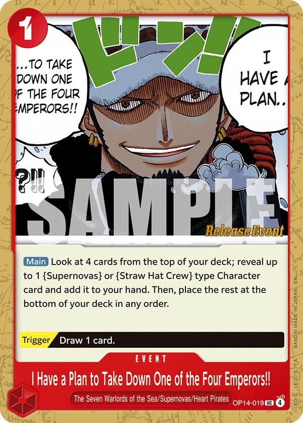 I Have a Plan to Take Down One of the Four Emperors!! [The Azure Sea's Seven Release Event Cards]
