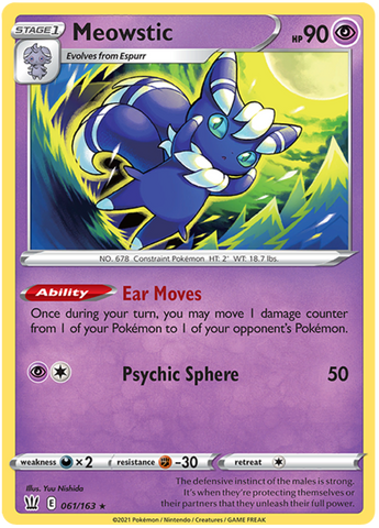 Meowstic 61/163 - SWSH05 Battle Styles Holofoil