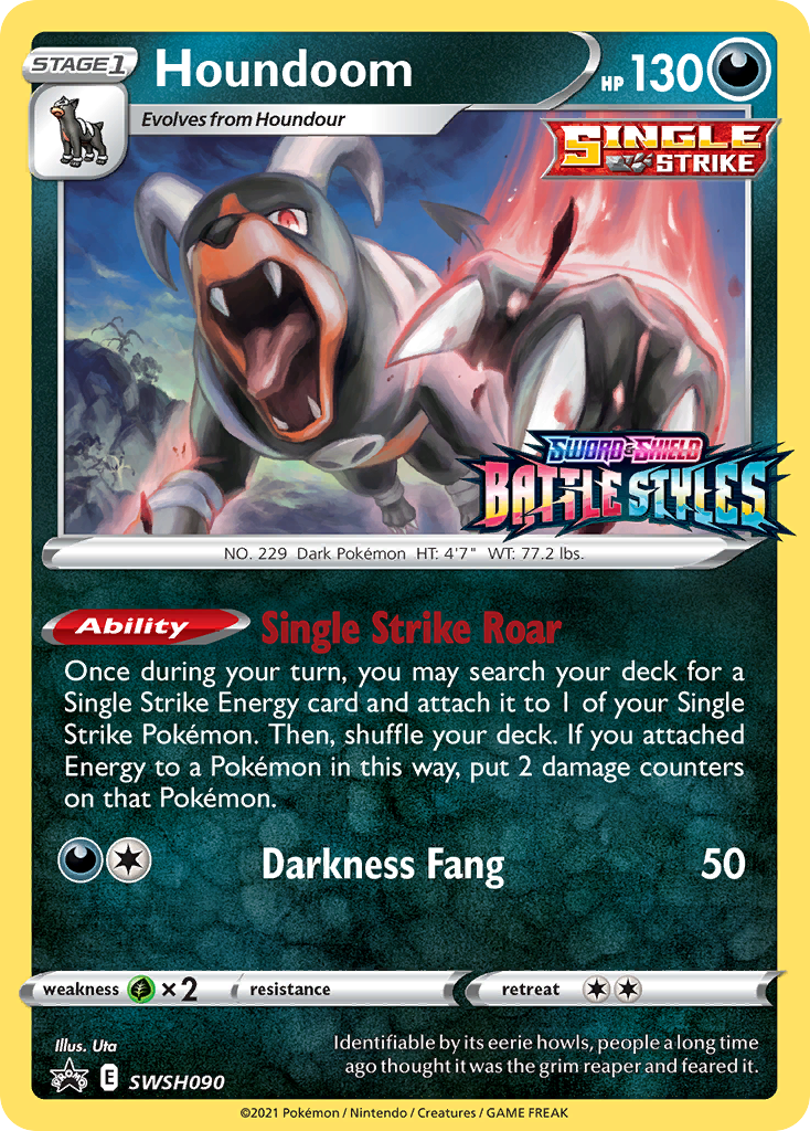 Houndoom - SWSH090 (Prerelease)/307 - SWSH Sword & Shield Promo Cards Holofoil