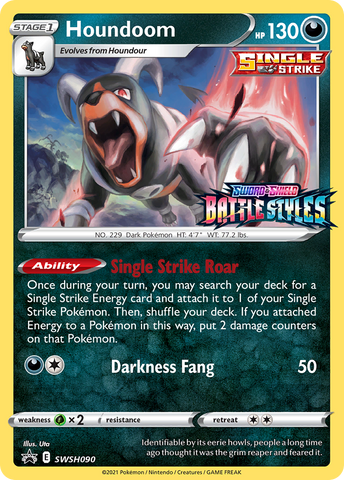 Houndoom - SWSH090 (Prerelease)/307 - SWSH Sword & Shield Promo Cards Holofoil