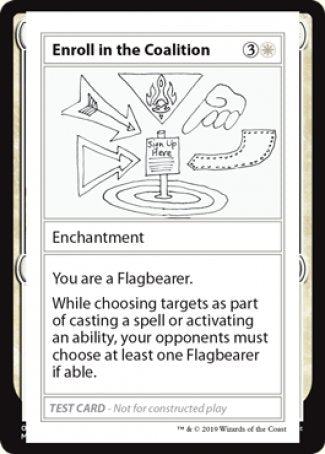 Enroll in the Coalition (No PW Symbol) (CMB1-) - Mystery Booster Playtest Cards 2021