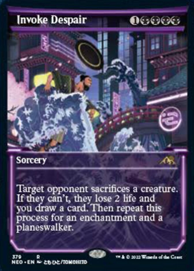 Invoke Despair (Showcase) (NEO-379) - Kamigawa: Neon Dynasty: (Showcase)