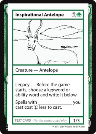 Inspirational Antelope (No PW Symbol) (CMB1-) - Mystery Booster Playtest Cards 2021