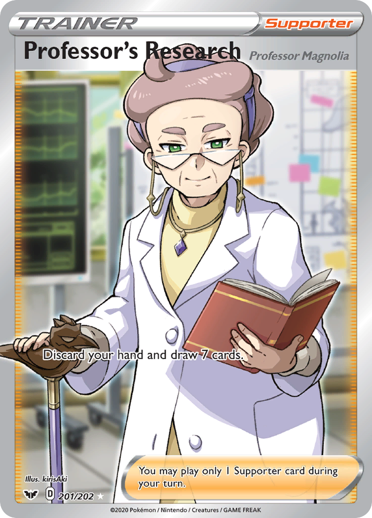 Professor's Research (Full Art) 201/202 - SWSH01 Sword & Shield Base Set Holofoil