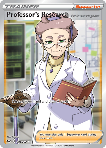 Professor's Research (Full Art) 201/202 - SWSH01 Sword & Shield Base Set Holofoil