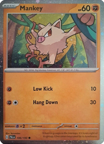 Mankey - 106/193 (Cosmos Holo) 106 - Miscellaneous Cards & Products Holofoil