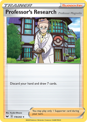 Professor's Research 178/202 - SWSH01 Sword & Shield Base Set Holofoil