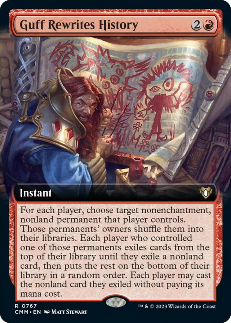 Guff Rewrites History (Extended Art) (CMM-767) - Commander Masters: (Extended Art)