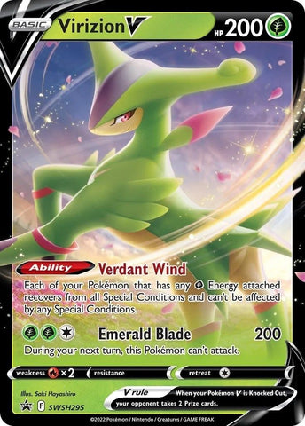 Virizion V - SWSH295 - Jumbo Cards Holofoil