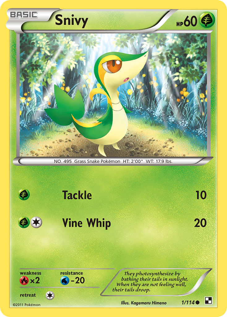 Snivy - 1/114 (Cosmos Holo) 1 - Miscellaneous Cards & Products Holofoil