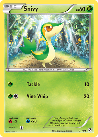 Snivy - 1/114 (Cosmos Holo) 1 - Miscellaneous Cards & Products Holofoil
