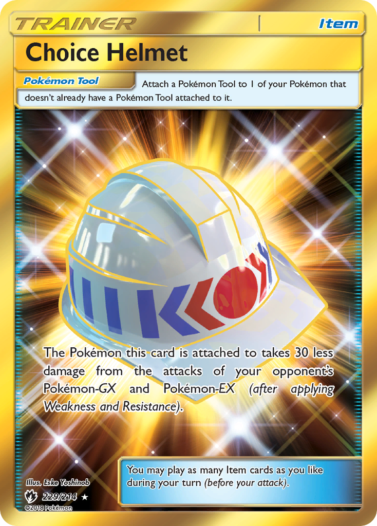 Choice Helmet (Secret)/214 - SM  Lost Thunder Holofoil