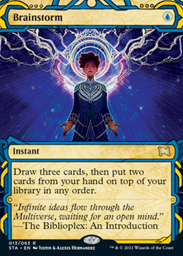 Brainstorm (Foil Etched) (STA-013) - Strixhaven Mystical Archive (Borderless) Foil