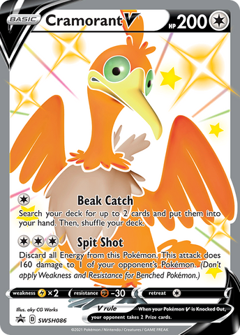 Cramorant V - SWSH086 - Jumbo Cards Holofoil